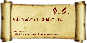Vásári Odília névjegykártya
